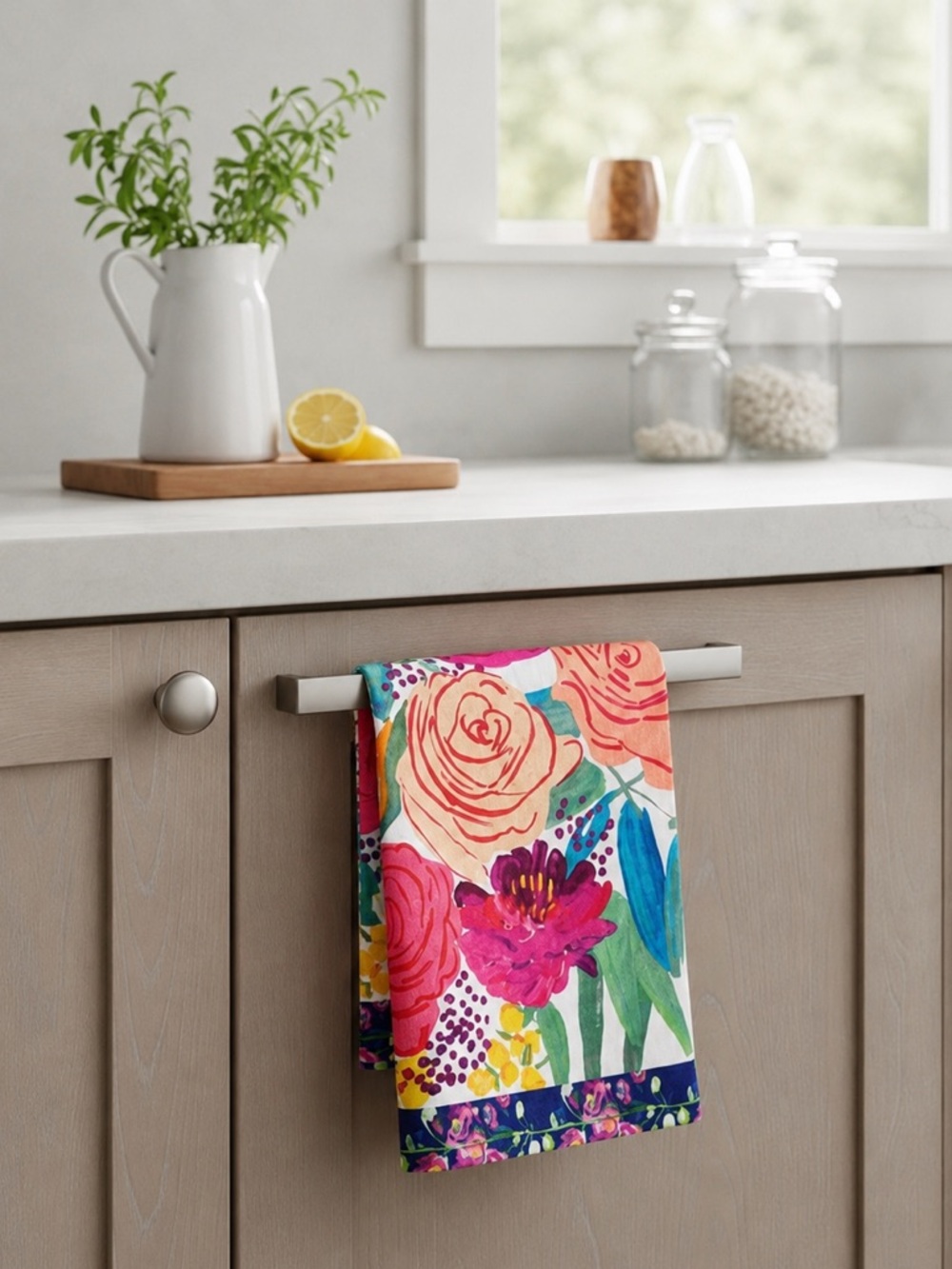 ANTHROPOLOGIE Bridgette Thornton Floral Dish Towel NWT Cottagecore Kitchen Decor - Picture 10 of 15